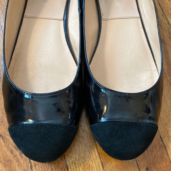 Marais USA Patent Ballet Flats with Suede Tips 10 - Picture 2 of 9